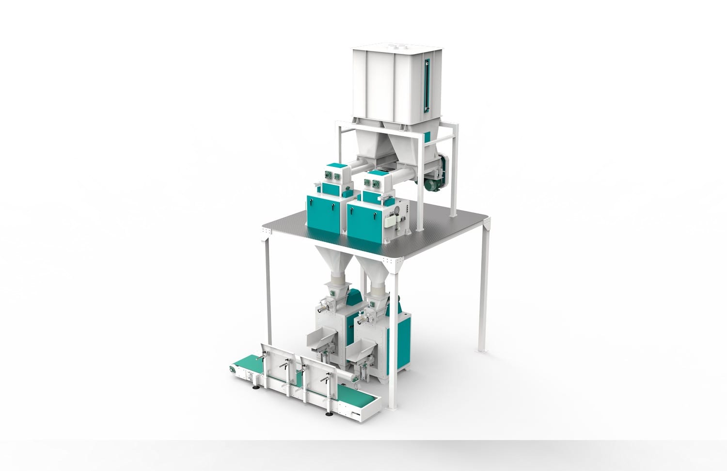 Çift Tartım Çift İstasyon 25/50 Kg Ventil Dolum Makinesi